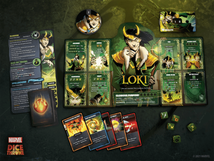 Marvel Dice Throne: Scarlet Witch v. Thor v. Loki v. Spider-Man - Contents [Loki]
