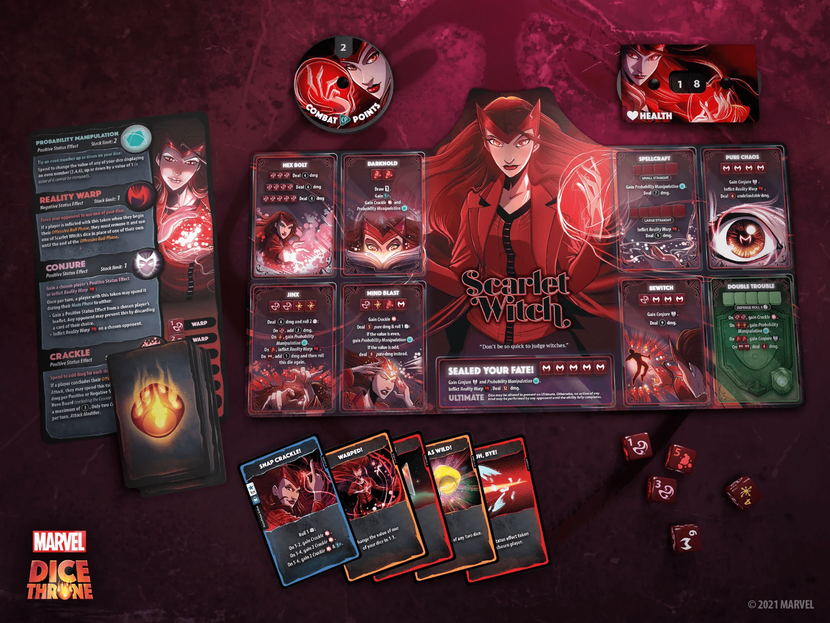 Marvel Dice Throne: Scarlet Witch v. Thor v. Loki v. Spider-Man - Contents [Scarlet Witch]