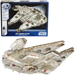 Spin Master Disney: Star Wars 4D Build - Millennium Falcon 3D Cardstock Puzzle Model Kit (6069815)