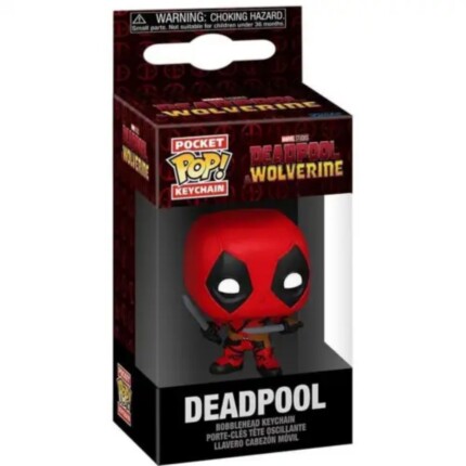 Funko Pocket Pop! Marvel: Deadpool & Wolverine - Deadpool Bobble Head Vinyl Figure Keychain