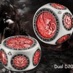 Octagon Spinner Dice Red & Silver - Image 2