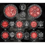 Octagon Spinner Dice Red & Silver - Image 3