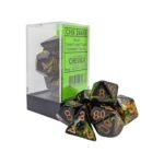 Chessex Brush Deep Forest/Gold Polyhedral Dice Set