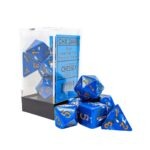 Chessex Brush Wavebreak/Gold Polyhedral Dice Set