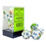 Chessex Brush Breezy/Blue Polyhedral Dice Set