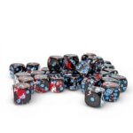 Chessex Brush Dark Side/Blue Dice Set D6