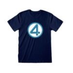 Fantastic 4 Black T-Shirt Emblem Size XL